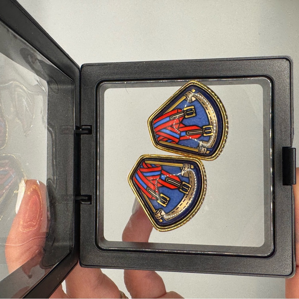 Hermes Hanging Belt Clip-On Earrings